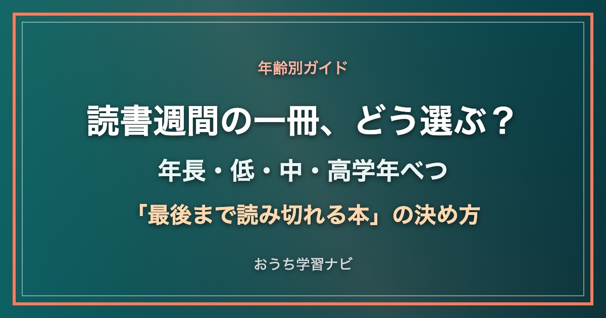 読書週間に学年別で一冊を選ぶ記事のアイキャッチ画像